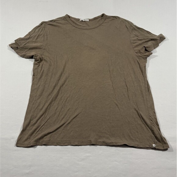 James Perse Standard Tee T-Shirt Mens Brown Crew Short Sleeve Cotton Sz L 3 USA - Picture 1 of 9